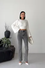 İspanyol Mom Fit Kot Pantolon  1706-40-(27-32)