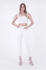 Dikişsiz Paça Mom Fit Kot Pantolon  764-50-(27-32)