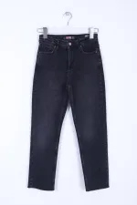 Dikişsiz Paça Mom Fit Kot Pantolon  764-03-(30-36)
