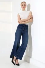 Front Pocket Detailed Jean  7079-01-(26-29-4) Dark Blue Denim