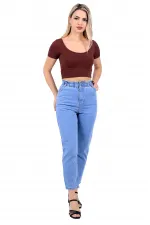 Elasticated Waist Jean 759-15-(27-32) Light Blue Denim Elasticated Waist Jean 759-15-(27-32) Light Blue Denim