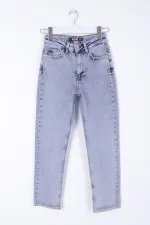 Taşlı Mom Fit Kot Pantolon  7023-08-(26-29)