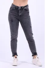 Paçası Mom Fit Kot Pantolon 884-40-(28-33) Paçası Mom Fit Kot Pantolon 884-40-(28-33)