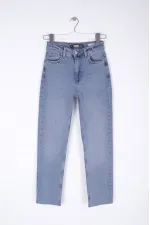 Dikişsiz Paça Mom Fit Kot Pantolon  764-62-(32-36)