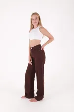 Wide Leg High Waisted Relaxed Jean  718-78-(27-32) Brown