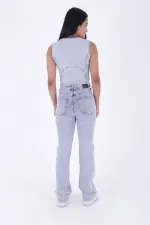 Jeans décontractés à ourlet cousu 7026-08-(26-31)