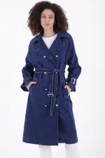 Kemerli Uzun Trençkot  6077-26-(S+L+4)