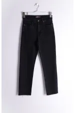 Fringe Ending High Waisted Mom Fit Jean  764-23-(32-36) Regular Anthracite
