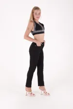 Dikişsiz Paça Mom Fit Kot Pantolon  764-07-(26-33-4-2)