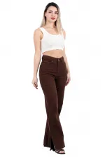 Paçası Yırtmaçlı Mom Fit Kot Pantolon  1732-78-(26-31)
