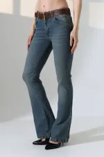 Push Up Flare Jeans 7108-62-(27-32) Middle Blue - Tinted Push Up Flare Jeans 7108-62-(27-32) Middle Blue - Tinted