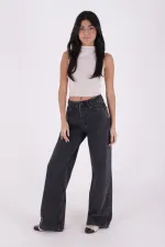 İğne Kırığı Desenli Relax Kot Pantolon 7049-23-(28-33) İğne Kırığı Desenli Relax Kot Pantolon 7049-23-(28-33)