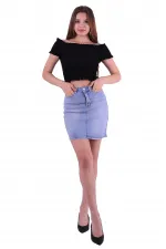 Kısa Kot Etek  107-42-(S-L-5)