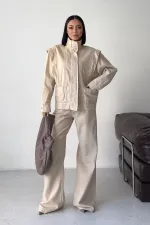 Zımba Detaylı Kot Ceket  6253-65-(S-L-3)