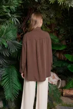 Cepli Oversize Keten Gömlek HS609-78-(S-XL) Cepli Oversize Keten Gömlek HS609-78-(S-XL)