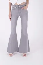 Geniş İspanyol Kot Pantolon  7067-22-(27-32)