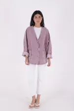 Oversıze Yarasa Kollu Kot Ceket 6059-84-(STD-4) Oversıze Yarasa Kollu Kot Ceket 6059-84-(STD-4)