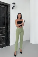 Dikişsiz Paça Mom Fit Kot Pantolon  764-72-(27-32)