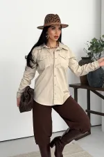 Çıtçıtlı Kot Gömlek  6013-65-(S-XL-6)