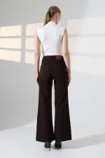 Front Pocket Detailed Jean  7079-78-(26-29-4) Brown