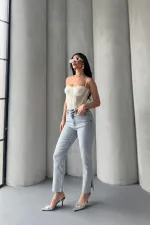 Flare Leg Mom Jeans 1774-08-(28-33) Flare Leg Mom Jeans 1774-08-(28-33)