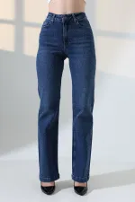 Serpme Taşlı Relax Kot Pantolon  7190-01-(27-32)