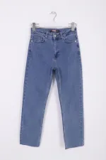 Dikişsiz Paça Mom Fit Kot Pantolon  764-27-(32-36)