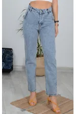 Yüksek Bellı Mom Kot Pantolon  800-08-(27-32)