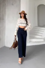 Front Pocket Detailed Jeans 7079-17-(27-32)