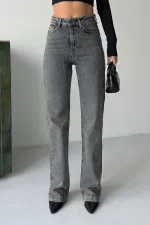 Argyle Patterned Jeans 7106-28-(26-31) Dark Blue Snow Denim Argyle Patterned Jeans 7106-28-(26-31) Dark Blue Snow Denim