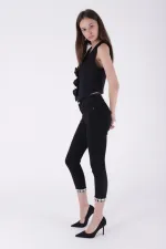 Paçası Taşlı Skinny Kot Pantolon 7037-23-(28-33) Paçası Taşlı Skinny Kot Pantolon 7037-23-(28-33)