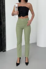 Dikişsiz Paça Mom Fit Kot Pantolon  764-72-(27-32)