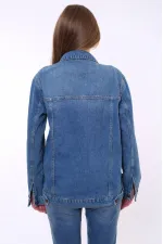 Classic Regular Boyfriend Denim Jacket 650-01-(S-XL-6) Dark Blue Denim Classic Regular Boyfriend Denim Jacket 650-01-(S-XL-6) Dark Blue Denim