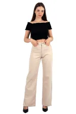 Paçası Yırtmaçlı Mom Fit Kot Pantolon  1732-66-(26-31)