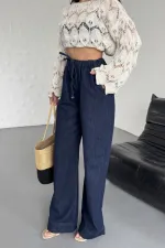 Beli Lastikli Palazzo Pantolon  7076-17-(S-XL)