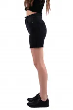 Basic Denim Short with Fringe Ending 264-03-(S-XL-6) Anthracite Denim Basic Denim Short with Fringe Ending 264-03-(S-XL-6) Anthracite Denim