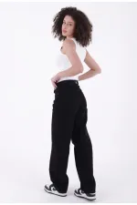Pantalon ample en jean avec pinces 7050-07-(27-32) Pantalon ample en jean avec pinces 7050-07-(27-32)