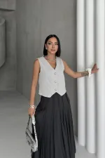 Düğmeli Yelek 6156-94-(S-XL)