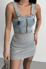 Önü Fermuarlı Büstiyer 402-08-(S-L-5)