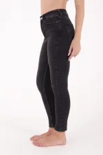High Waisted Comfort Slim Ankle Length Jean  896-03-(32-36) Anthracite Denim