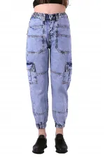Parçalı Jogger Pantolon 924-08-(S-XL-6-2) Parçalı Jogger Pantolon 924-08-(S-XL-6-2)