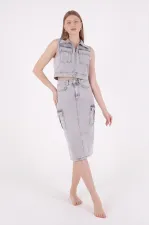 Kargo Cepli Kot Etek 1023-32-(S-L-5) Kargo Cepli Kot Etek 1023-32-(S-L-5)