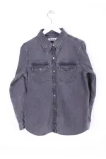 Çıtçıtlı Kot Gömlek  6013-23-(S-XL-6)