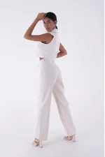 Wide Leg High Waisted Relaxed Jean  718-80-(27-32) Natural