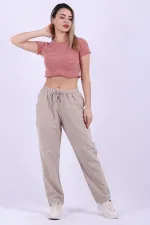 Beli Lastikli Keten Pantolon  996-80-(S-XL-6)