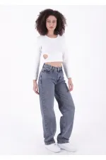 Baggy Jean with Dart Detail 7050-62-(26-29) Middle Blue - Tinted Baggy Jean with Dart Detail 7050-62-(26-29) Middle Blue - Tinted