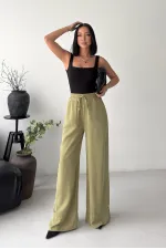 Elastic Waist Linen Pants HS700-105-(S-XL) 