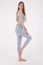 Asimetrik Paçalı Kot Pantolon 935-08-(26-28) Asimetrik Paçalı Kot Pantolon 935-08-(26-28)