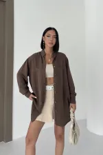 Uzun Tunik Keten Gömlek  HS611-78-(S-XL)
