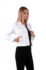 Short Denim Jacket 641-50-(S-L-5) White Short Denim Jacket 641-50-(S-L-5) White